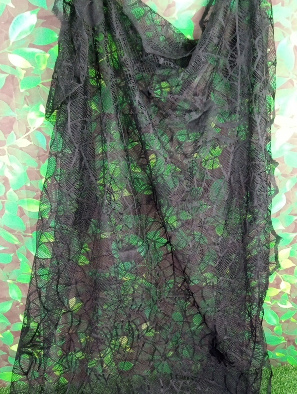 👻 Halloween Black Lace Spiderweb Table Overlay